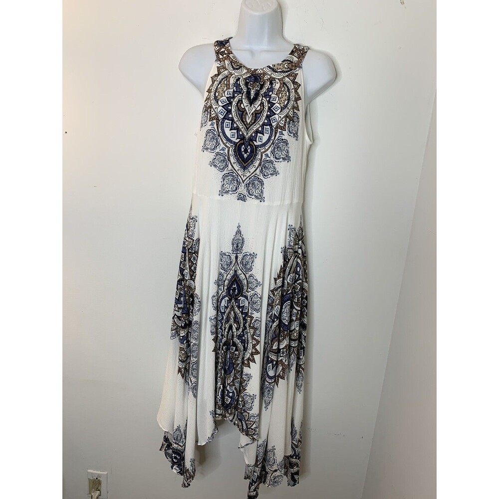 Chicos Boho Paisley sleeveless printed Print Dress Womens 1 US